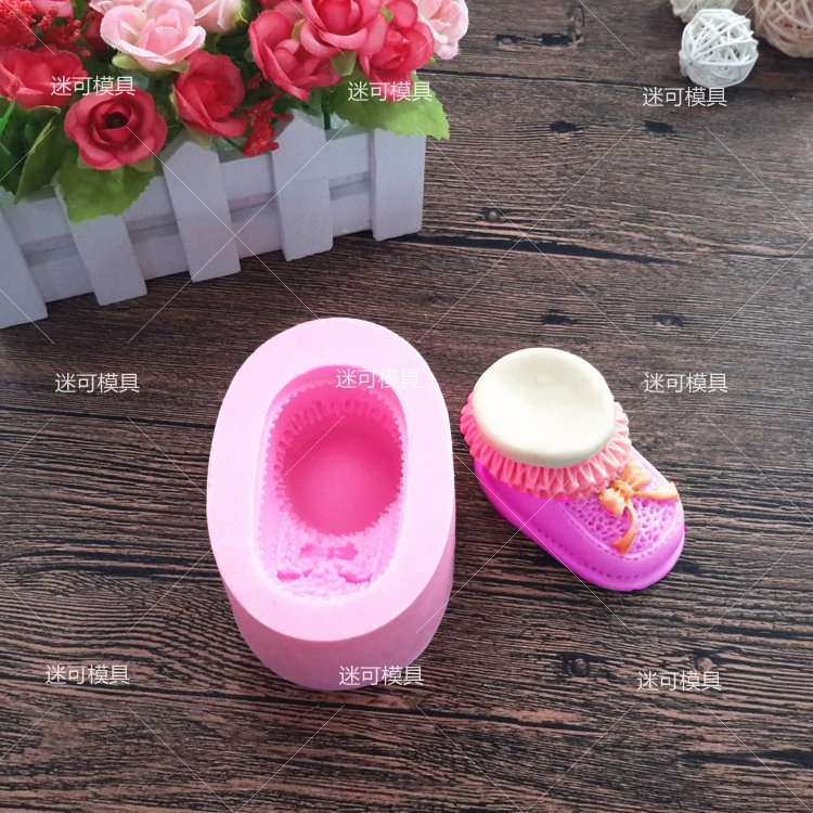 Zapatos de cerámica suave jabón hecho a mano molde de chocolate molde de jabón molde DIY fondant herramienta molde de la torta al por mayor
