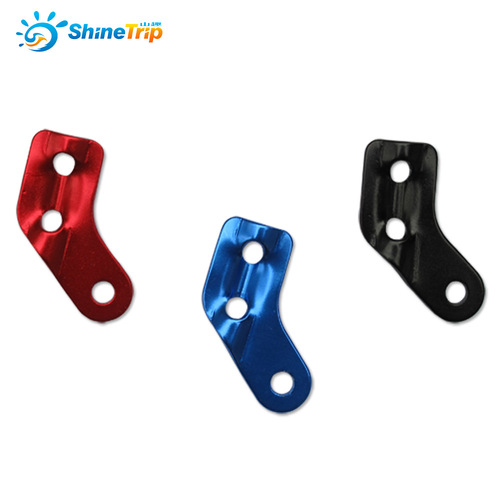 Outdoor camping and mountaineering three-eye aluminum alloy 7-character parachute rope buckle tent drawstring accessories L-shaped stopper
