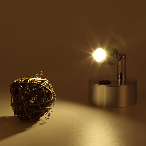 LED battery-powered spotlights, wireless battery, jewelry display counter, display emergency colorful mini 1W 3W wedding celebration spotlights