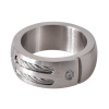 Jewelry, steel wire stainless steel, ring, zirconium, European style, wholesale, wish