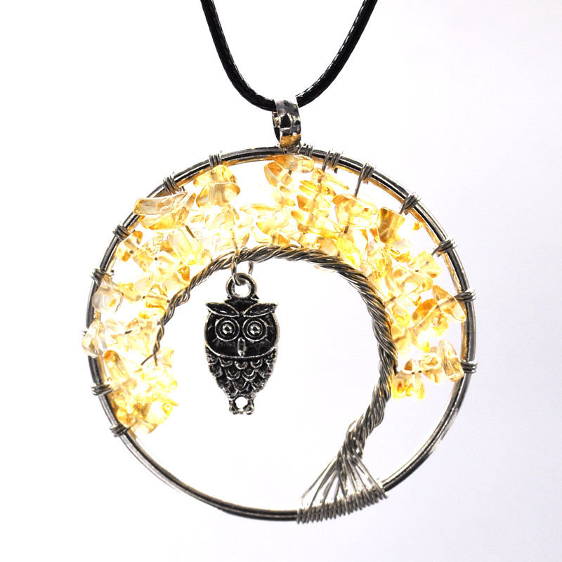 Retro Owl Resin Handmade Pendant Necklace 1 Piece