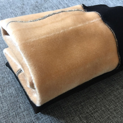 秋冬加絨真透膚打底褲 防勾絲修身西瓜檔踩腳假透肉保暖壹體褲