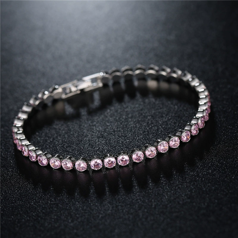 Модный аксессуар, кристал bracelet натуральный камень, европейский стиль, 4 мм, оптом