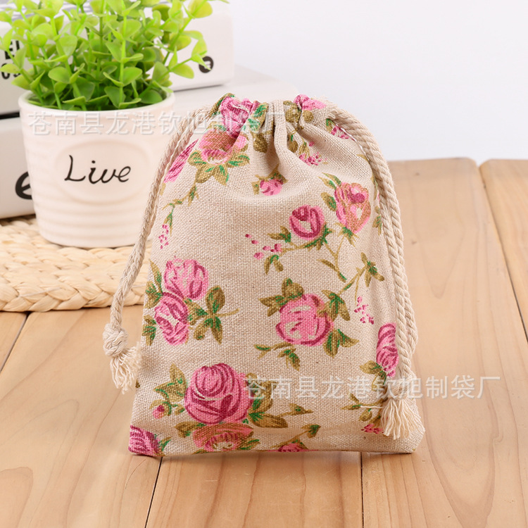 麻布抽绳袋