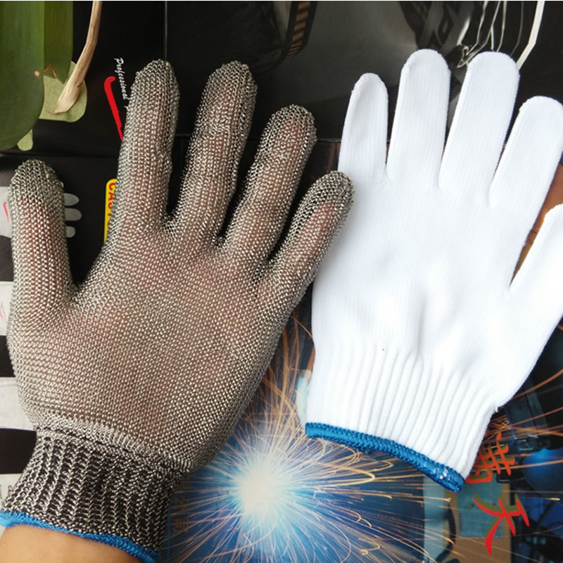 带扣钢丝编织防切割手套零售批发|食品|屠宰 防割手套 钢丝手套