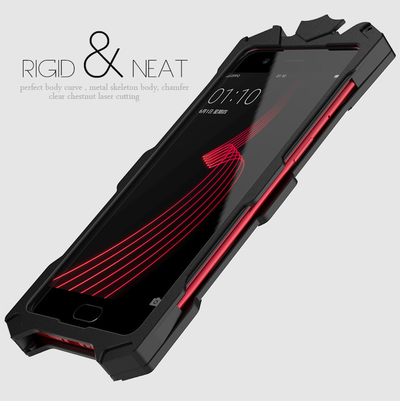 SIMON THOR Aviation Aluminum Alloy Shockproof Armor Metal Case Cover for OPPO R11 & OPPO R11 Plus