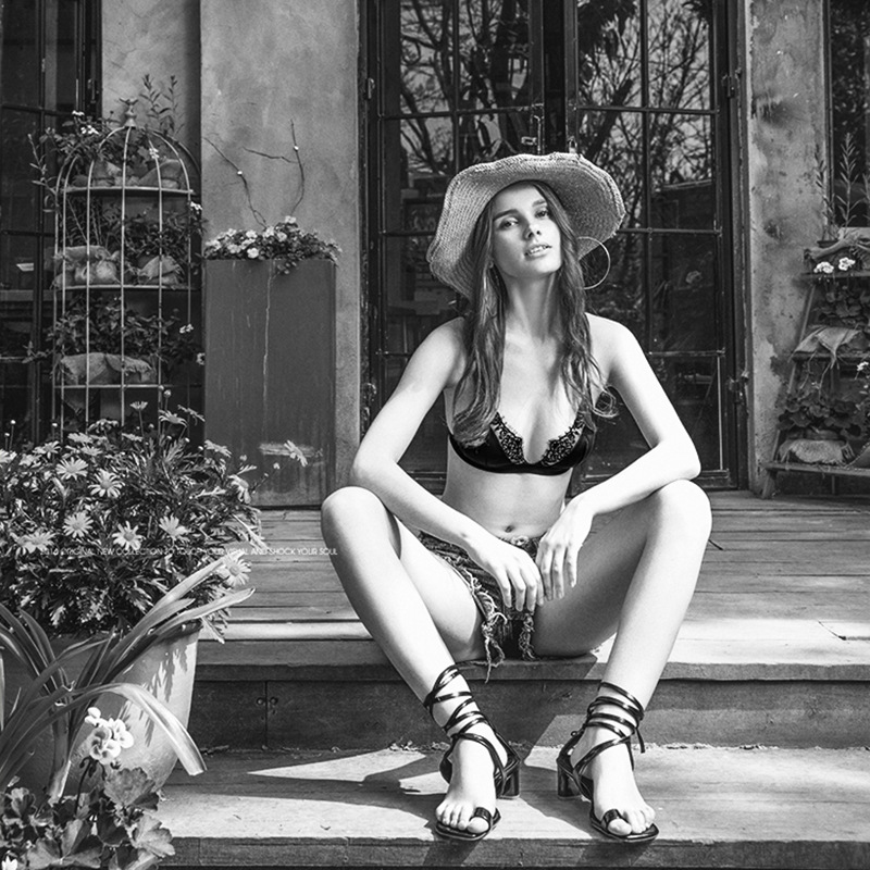 欧美超薄款无钢圈睫毛性感内衣时尚百搭舒适进口杜邦莱卡面料文胸