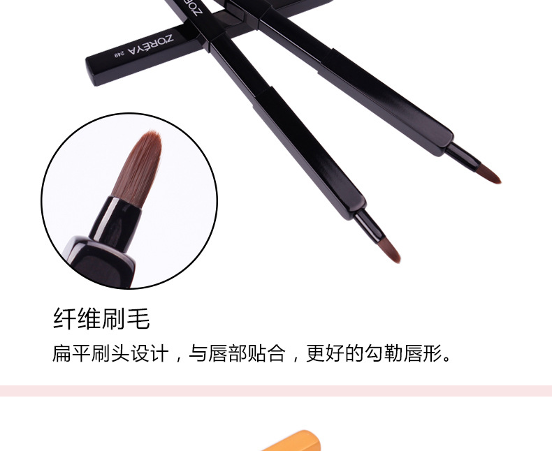 Nuevo Cepillo De Maquillaje De Fibra Artificial Portátil Cepillo De Labios Retráctil Cepillo De Brillo De Labios Herramienta De Belleza display picture 3