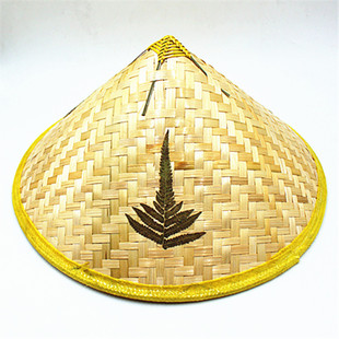 Fuchun bamboo straw hat big along straw hat farmer hat leaf straw hat travel rainproof hat wholesale