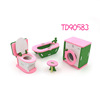 Doll house, family toy, wooden constructor, kitchen