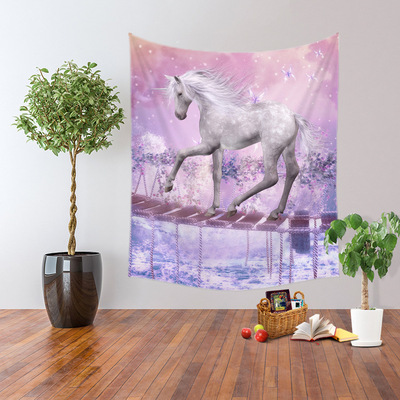 厂家直销速卖通独角兽2018新款家居挂毯壁挂壁饰沙滩巾沙滩坐