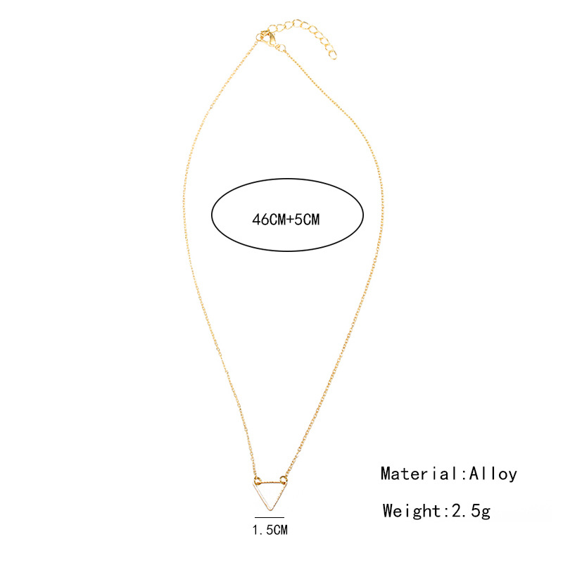 Geometric Popular Jewelry Simple Triangle Pendant Necklace Fashion Creative Hollow Sweater Chain Wholesale Nihaojewelry display picture 1