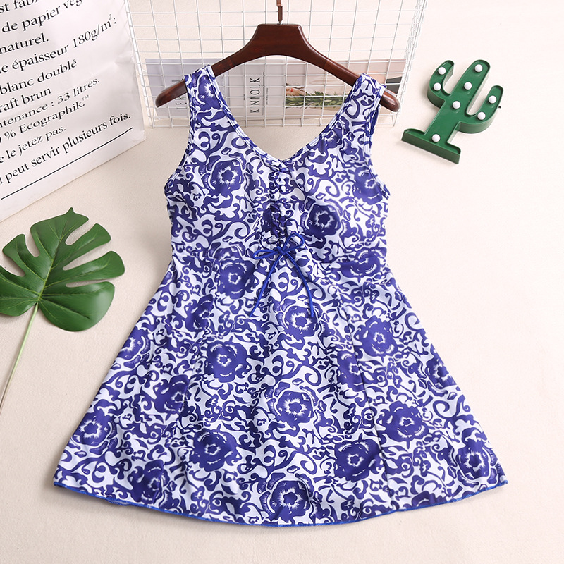 2020新款泳衣女 加肥加大印花大码游泳衣 女士连体泳衣|ru