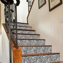 LT020馬賽克瓷磚創意家居樓梯貼紙 走廊台階裝飾地貼畫批發