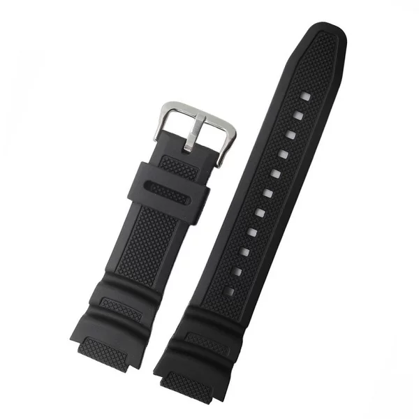 Black 18mm convex strap electronic watch watch AE-1000w strap rubber AQ-S810W/W-S200H