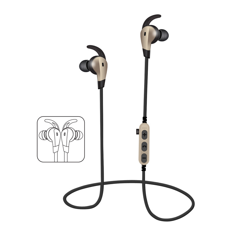 MS-T6 TF插卡运动蓝牙4.2跑步无线立体声挂耳式音乐通话耳机厂家