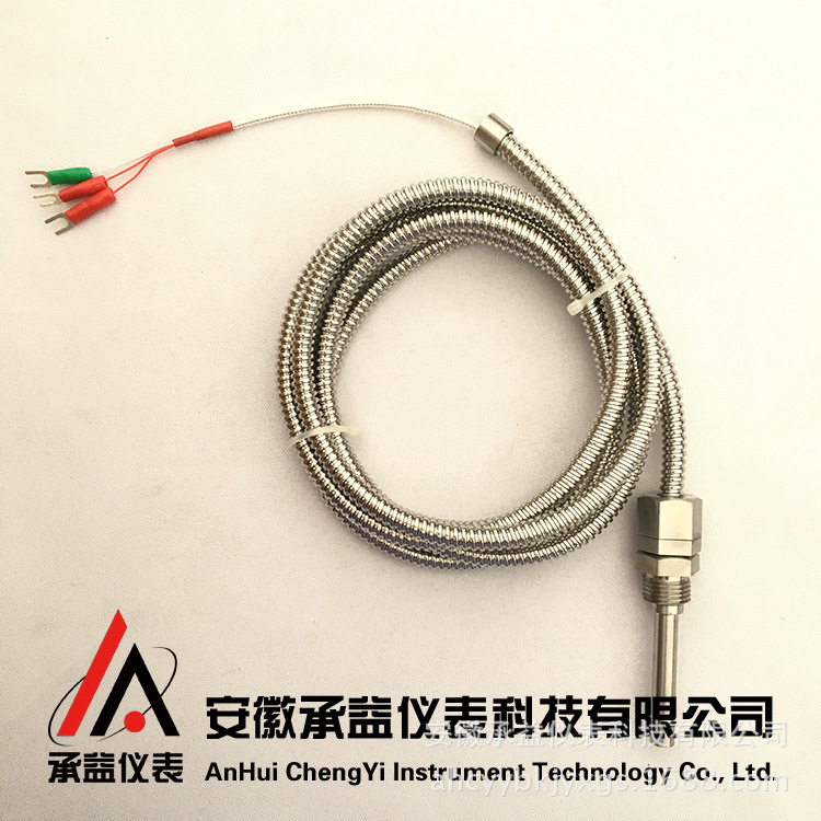 热电阻WZP-PT100温度传感器金属软管护套铂热电阻A级高精度精密