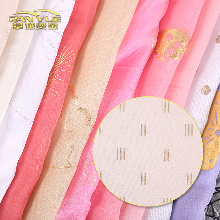 厂家供应雪纺上烫金  用于围巾、 服装等绸缎闪光衣服