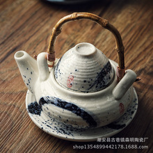 日韓式陶瓷海鮮湯壺餐廳小茶壺單人茶具套裝日本土瓶蒸瓷器