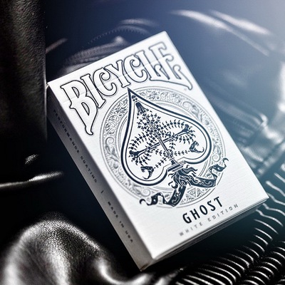 货源汇奇扑克 Ghost Deck Legacy 传奇白幽灵单车牌 收藏扑克批发