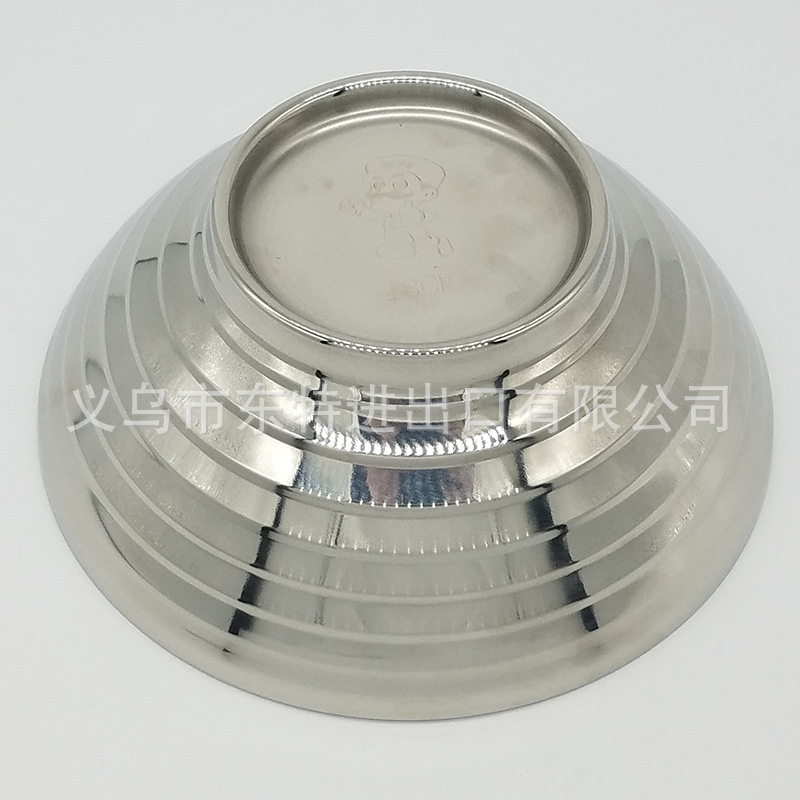 Factory direct sales of stainless steel ramen bowls, 304 Japanese ramen bowls, threaded bowls, high-end soup noodle bowls, thickened bamboo hat bowls detail image 6