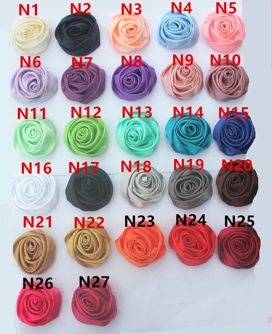 5cm rose roll color card