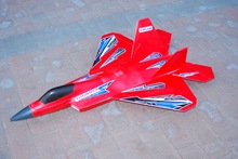 航模飞机F22兼容腰推螺旋桨和64涵道双动力互换F22彩色喷漆版