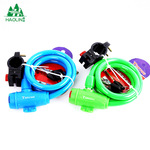 【厂家直销】自行车锁山地车 彩色钢丝锁 纯铜芯单车锁 圈锁