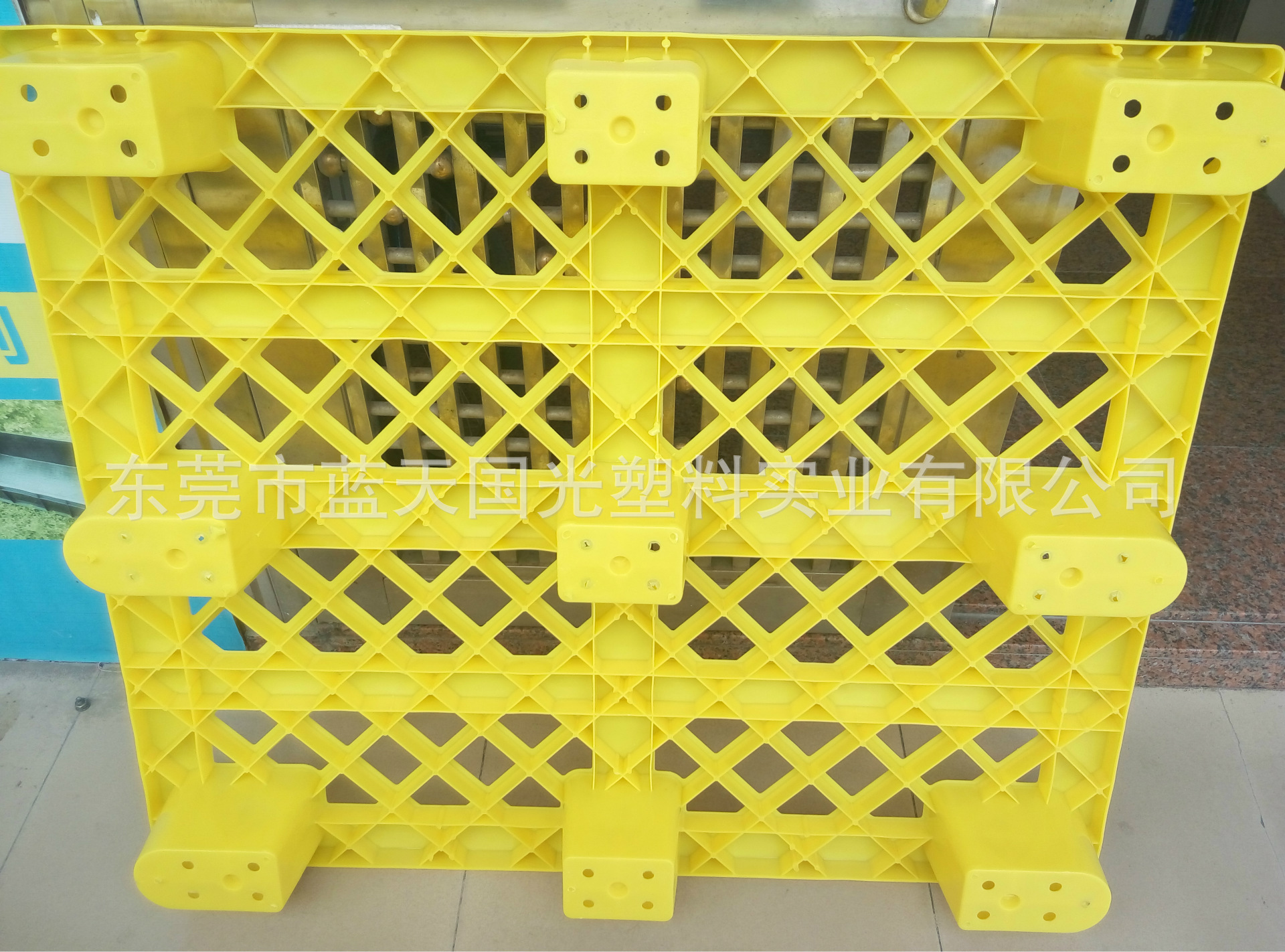仓储塑料卡板 单面九脚塑料托盘叉车专用塑料地台板 全新料卡板