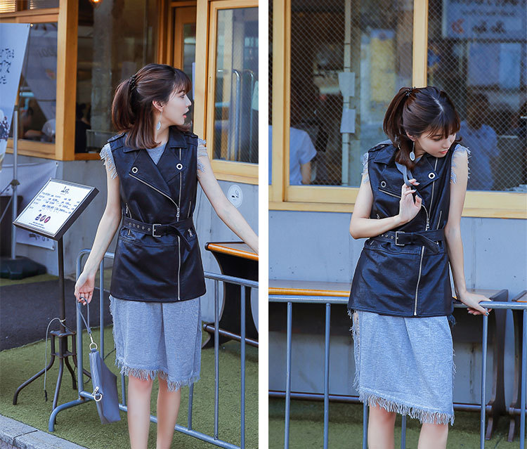 Gilet femme MOFFI en En cuir - Ref 3316351 Image 11