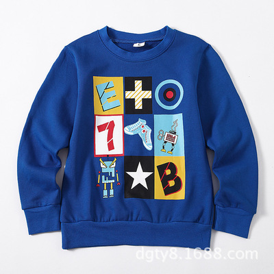 leisure time Autumn Boy Socket Sweater wholesale leisure time printing Children's clothing Long sleeve Sweater wholesale Manufactor Direct selling