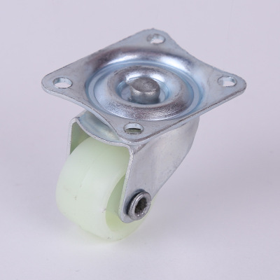 1寸白pp脚轮肥仔万向轮白尼龙轮子家具专用批发设备支架pp轮|ru