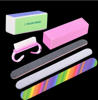 Nail enhancement Nail file Manicure tools 6 sets Polished chunks Polishing strip set