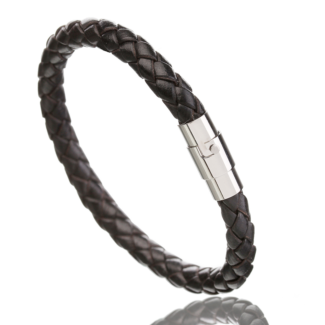 Men's Leather Braided Bracelet