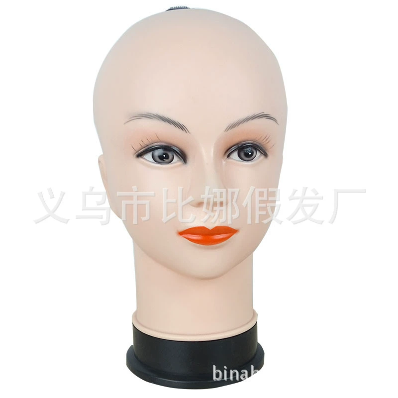 Mannequin head, shower cap, scarf, wig, stand PVC