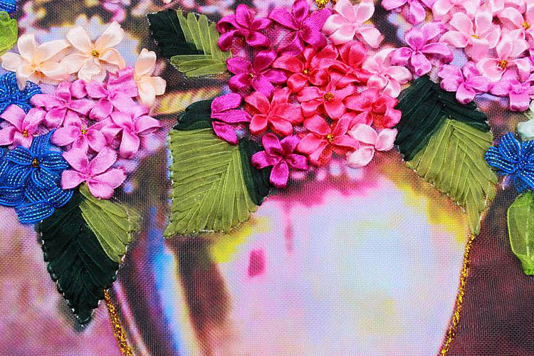 Oujin nianhua cinta bordado fábrica impresión en color directo colgando pintura flor lenguaje fragancia 1 sala entrada pintura decorativa