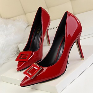 806-3 han edition sexy show thin fine professional OL for women's shoes with high heels shallow mouth pointed paint squa