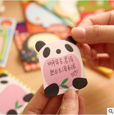 Stationery Student Note Paper Zoo Animal Park Creative Cartoon Cute N-Stick Note Book Sticky Notes