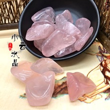 天然粉晶原石大颗粒碎石 粉水晶碎石供佛七宝曼扎摆件厂家