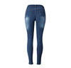 Europe Personality elastic waist waist hole women jeans slim pants