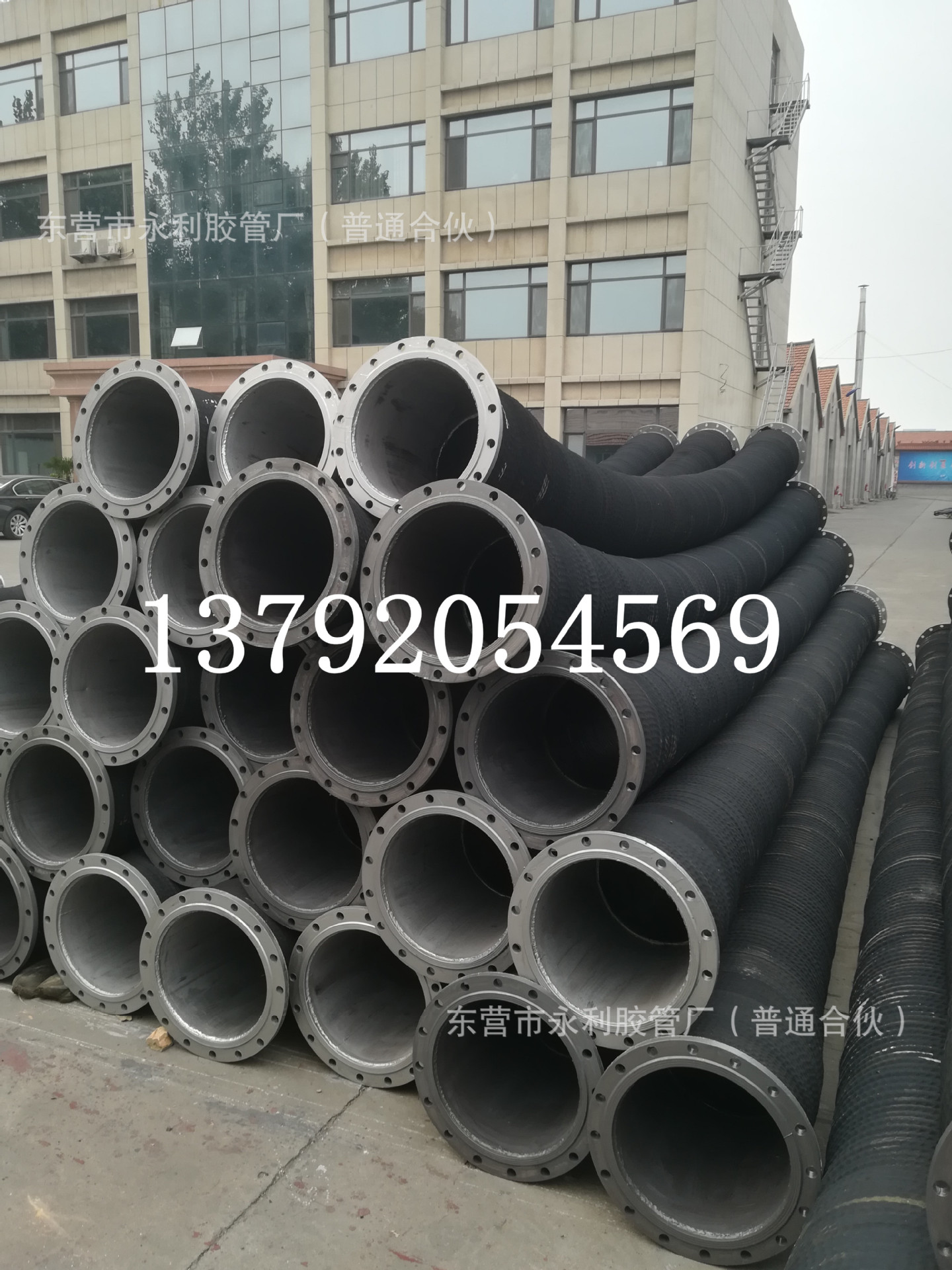 12寸吸水专用胶管 300mm大口径钢丝骨架胶管 螺旋钢丝法兰胶管