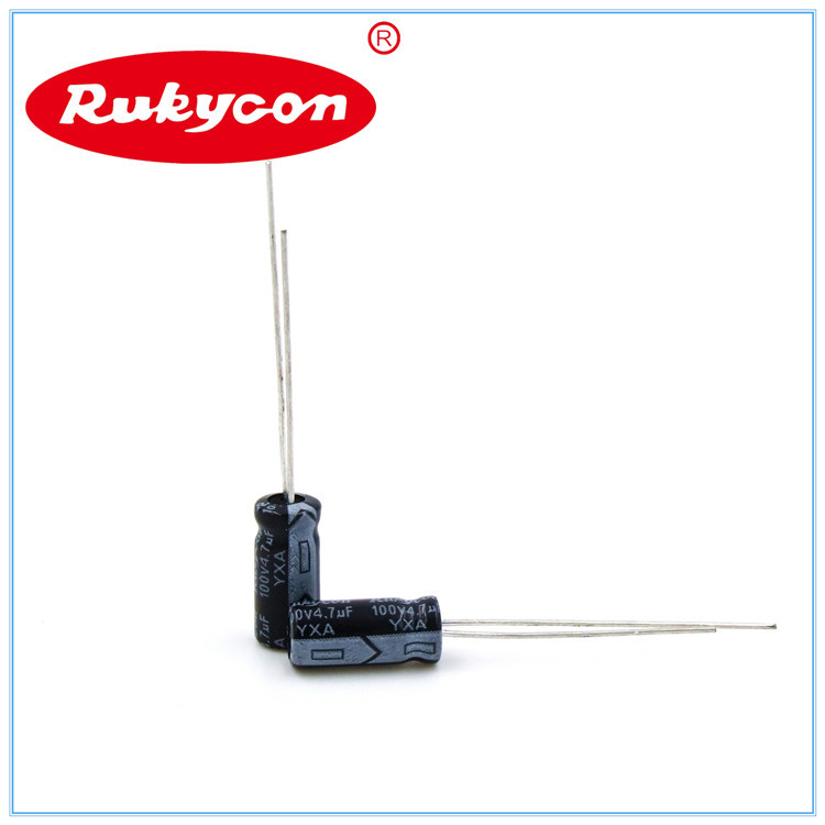 Rukycon蓝宝石100V4.7UF铝电解电容器厂家包邮三星华为手机充电器