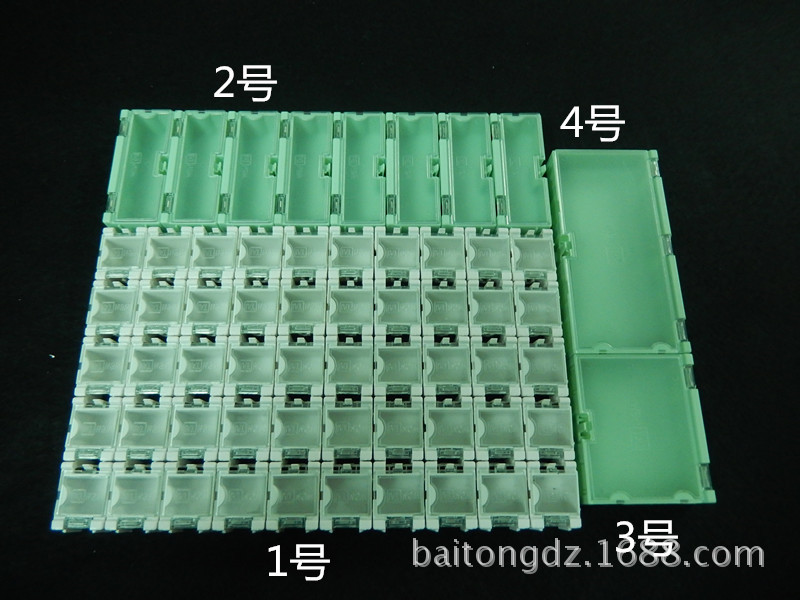销售原装组合式贴片盒/电阻电容元件盒/塑料贴片盒 1号 2号  3号