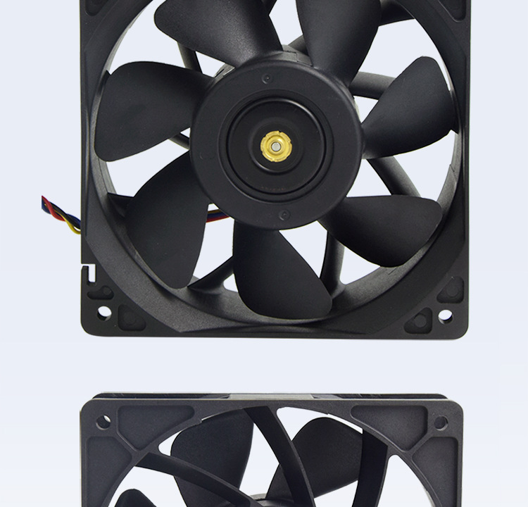 12038 12CM机箱散热风扇6000转暴力风扇PWM温控主板 小4PIN