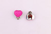 Children's ring heart-shaped, earrings, acrylic set, starry sky, adjustable jewelry, Korean style, handmade