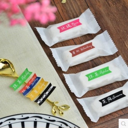 Flavor Stickers Matcha Original Mango Rose Durian Strawberry Coffee Chocolate Cranberry Biscuit Sealing Sticker