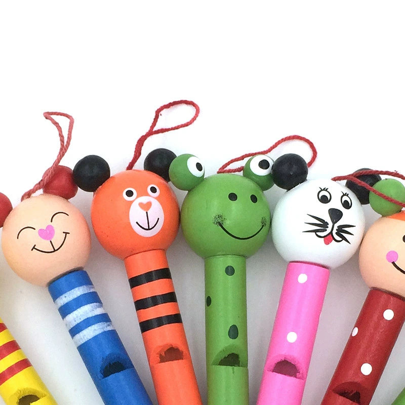 Wooden music children's toy, ecological mobile phone, backpack, creative cartoon bag decoration, whistle