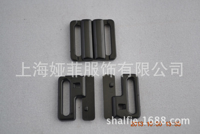 Manufactor Customized seamless Underwear 089 Colored Plastic Shoulder strap Adjustment buckle  20mm black Swimwear back Buckle