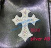 Silver Platinum Color Cross Frash Diamond Backing Patch Drilling Diamond Did Clothing Cave Subscribe Shoes Decoration Patterns