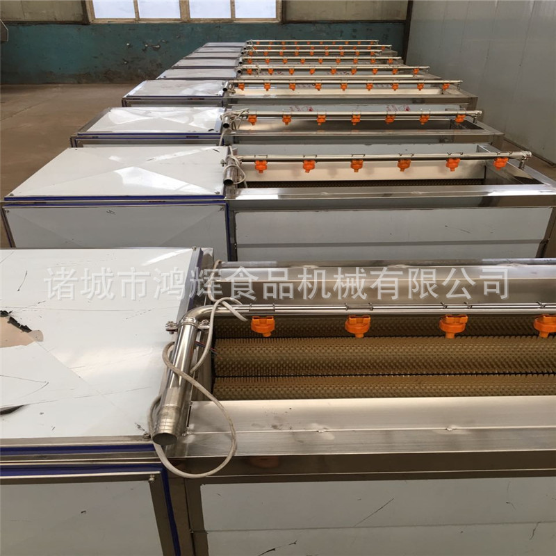 1000型土豆红薯毛刷去皮清洗机 马蹄毛辊洗泥机自动净菜设备现货
